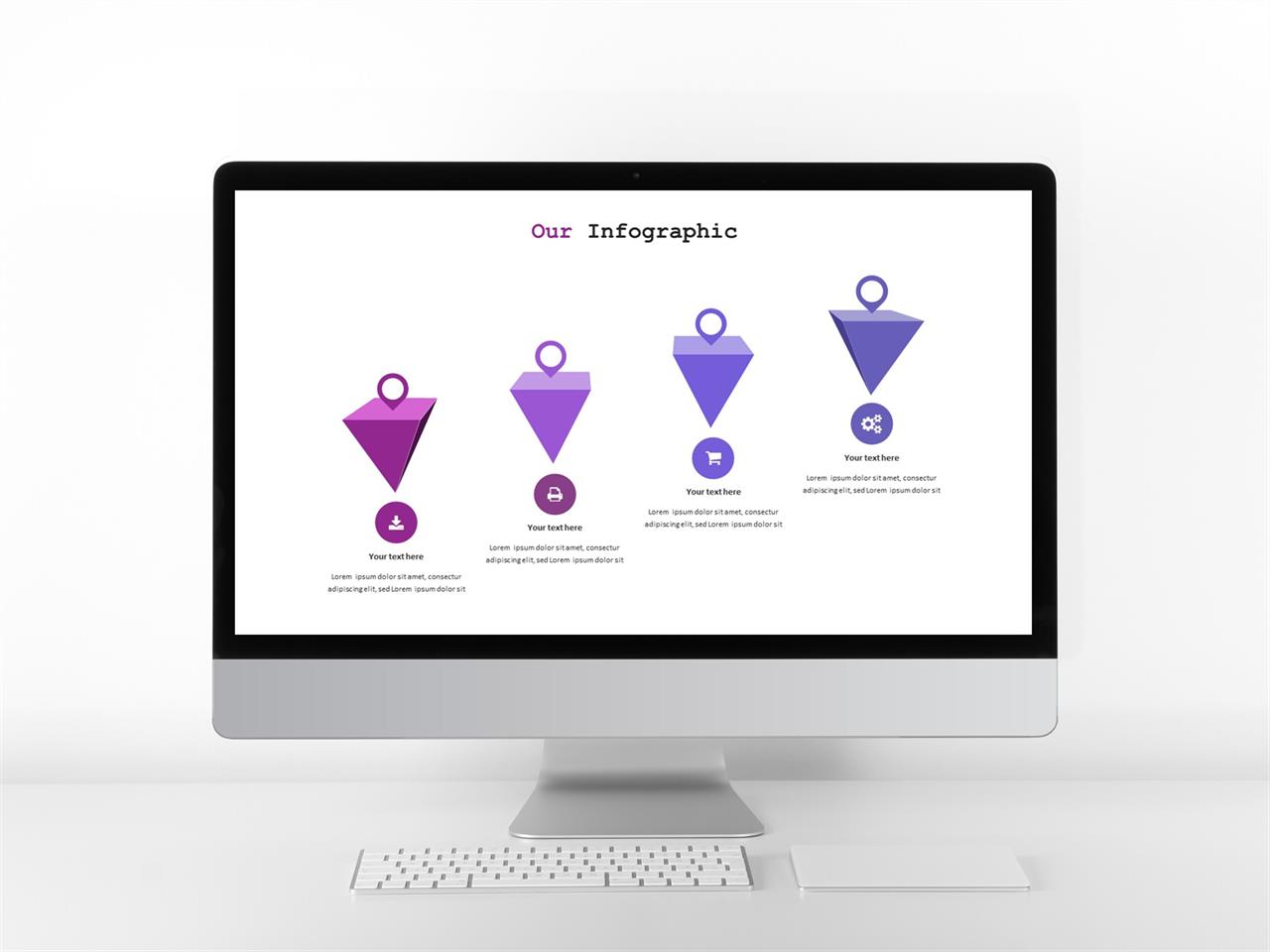ppt 템플릿 증가 보라색 ppt 템플릿