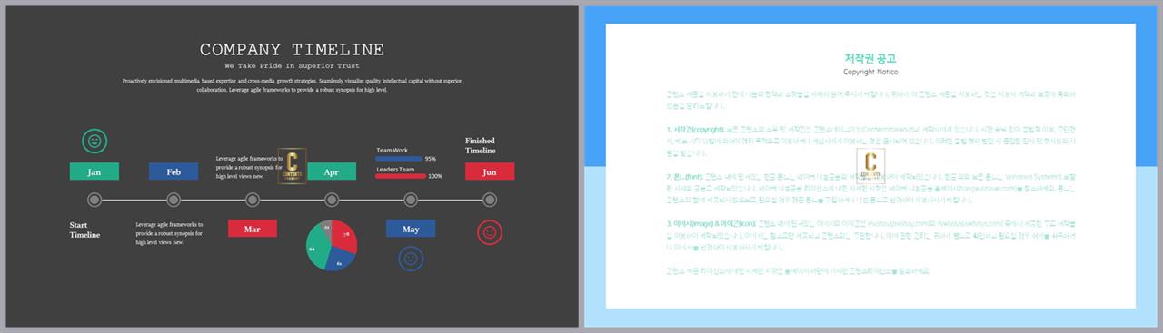 원형 ppt 템플릿 발표용 ppt 양식