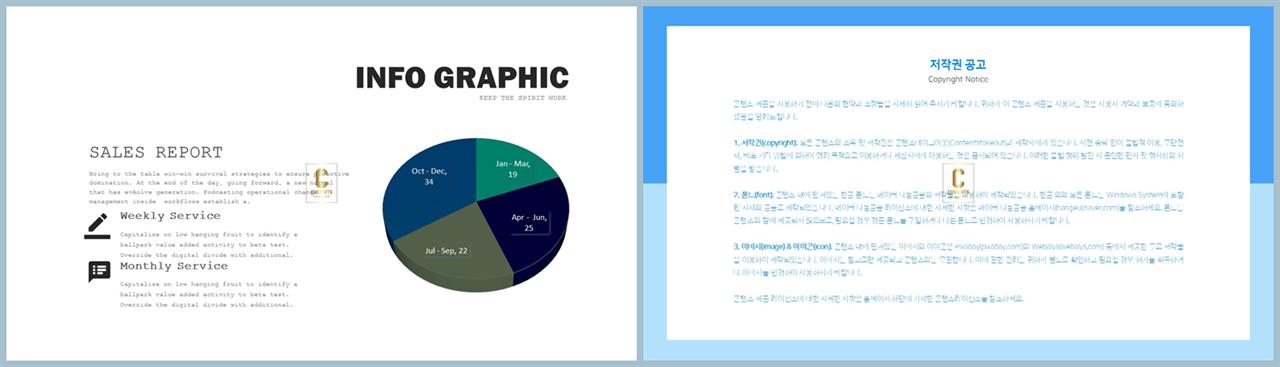 파워포인트 원형그래프 템플릿 고급 피피티 템플릿