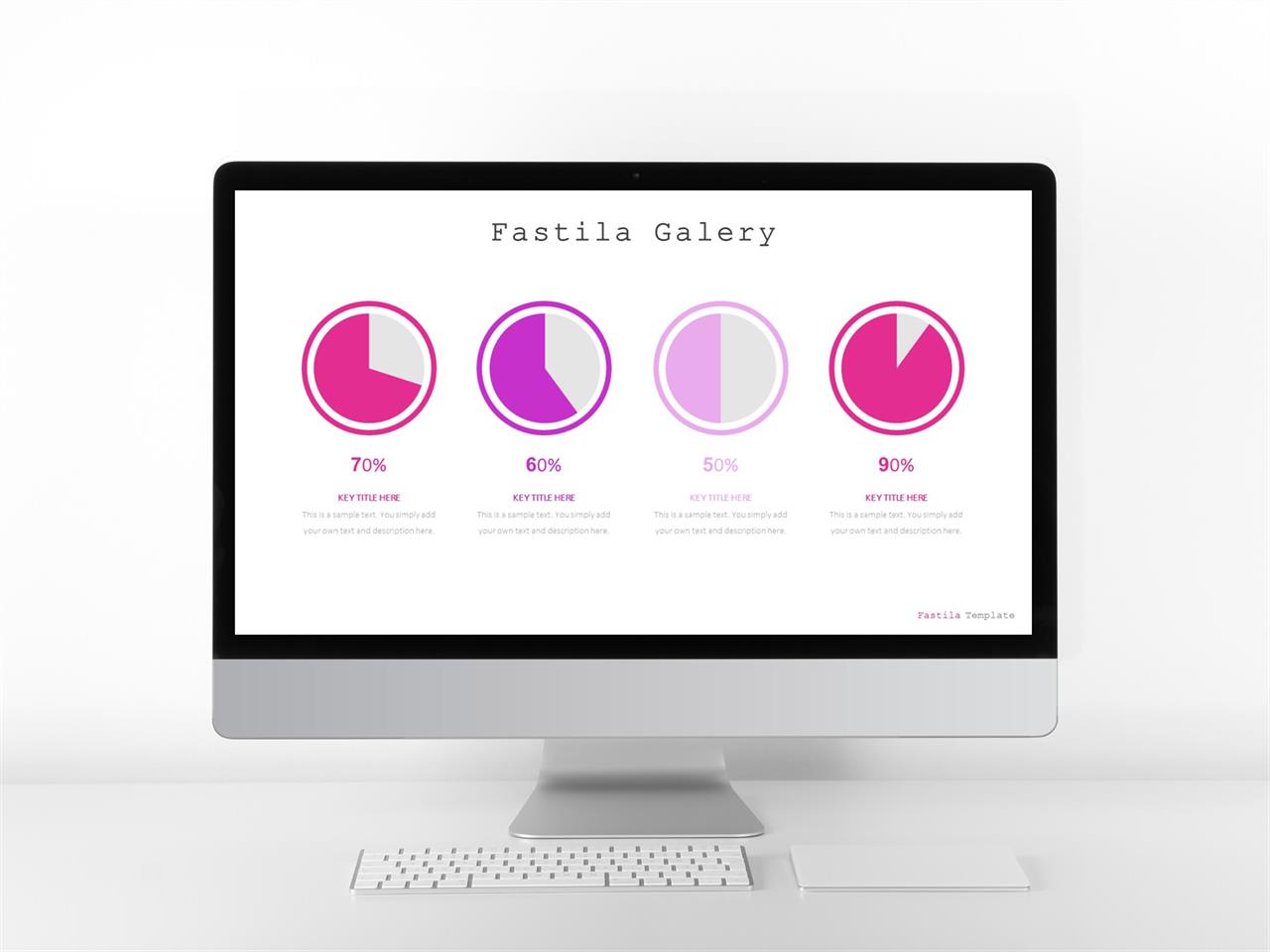 파워포인트 원형그래프 템플릿 핑크 애니메이션 피피티 템플릿