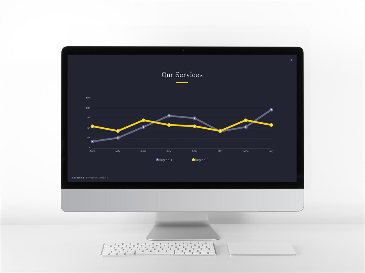 ppt 녹색 템플릿 ppt 꺾은 선 그래프 템플릿