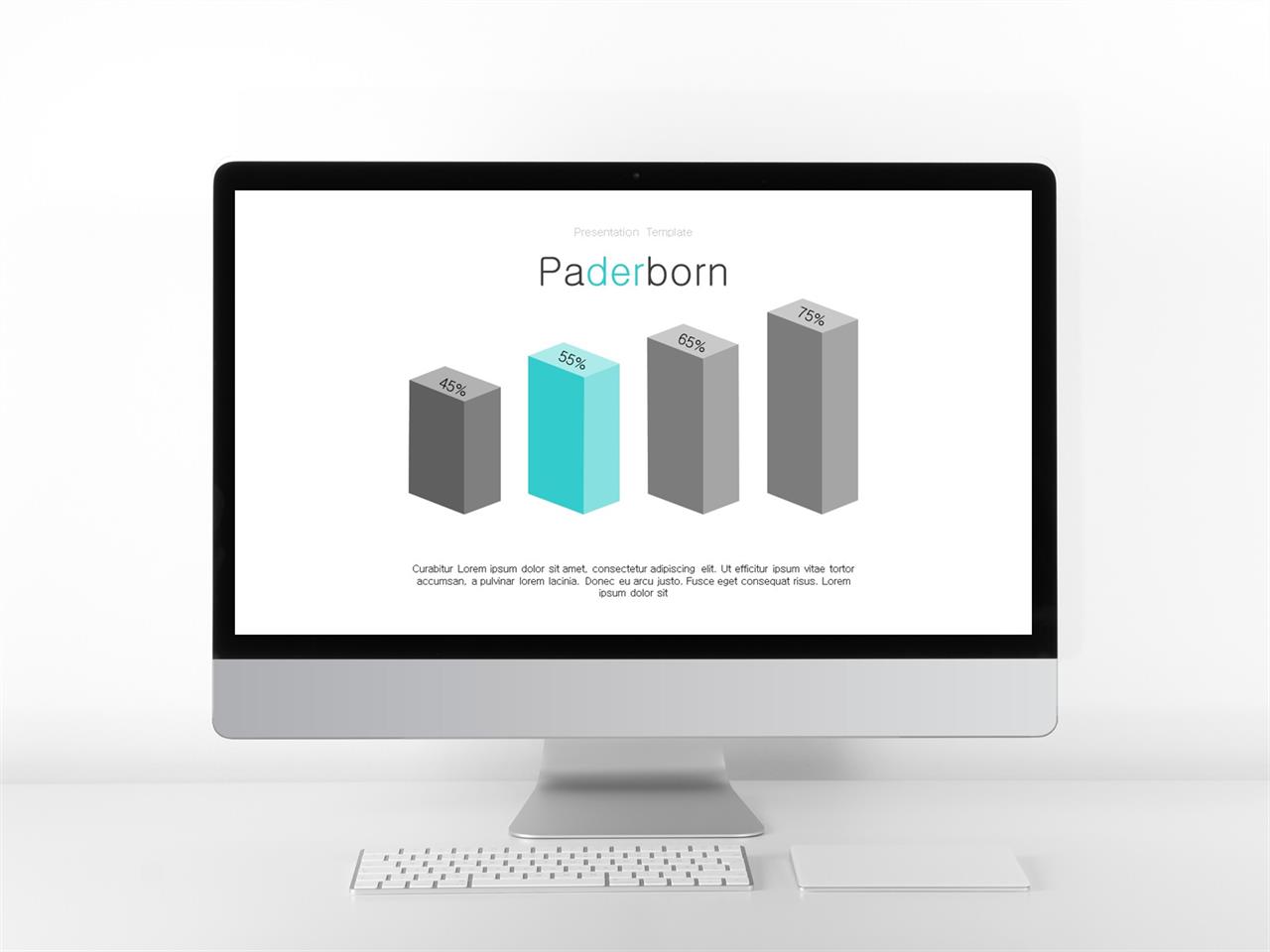 ppt 막대 그래프 템플릿 파란색 깔끔한 ppt 템플릿