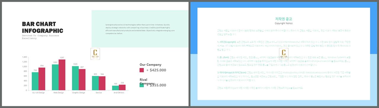 ppt 막대 그래프 템플릿 발표 심플한 ppt 템플릿