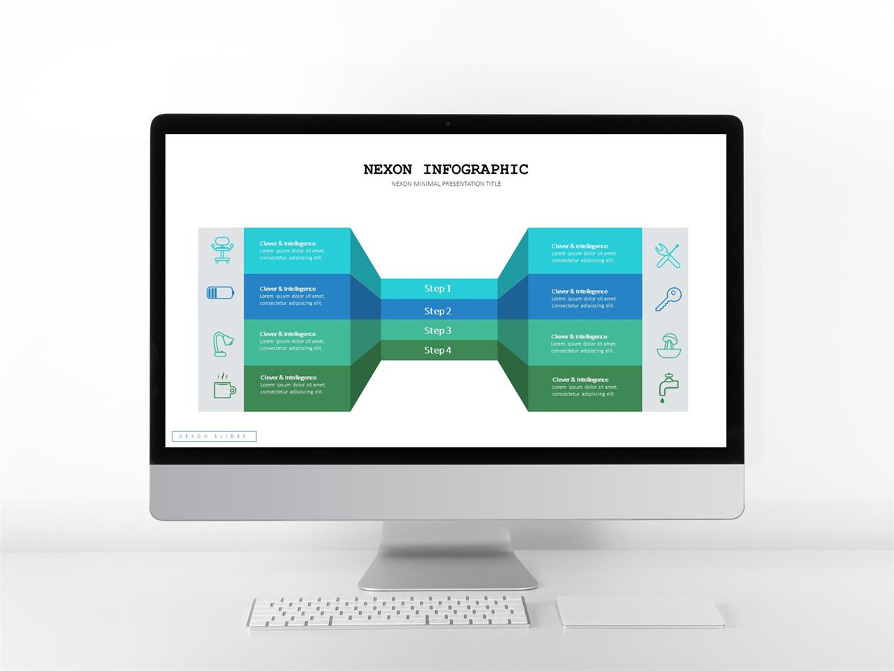 ppt 디자인 비교 템플릿 푸른 색 ppt 템플릿