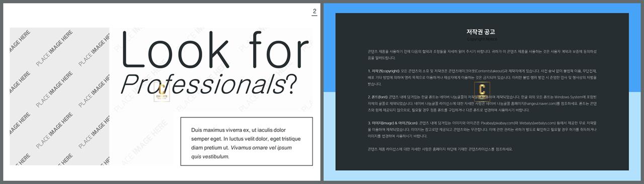 행렬형 발표자료 ppt 양식
