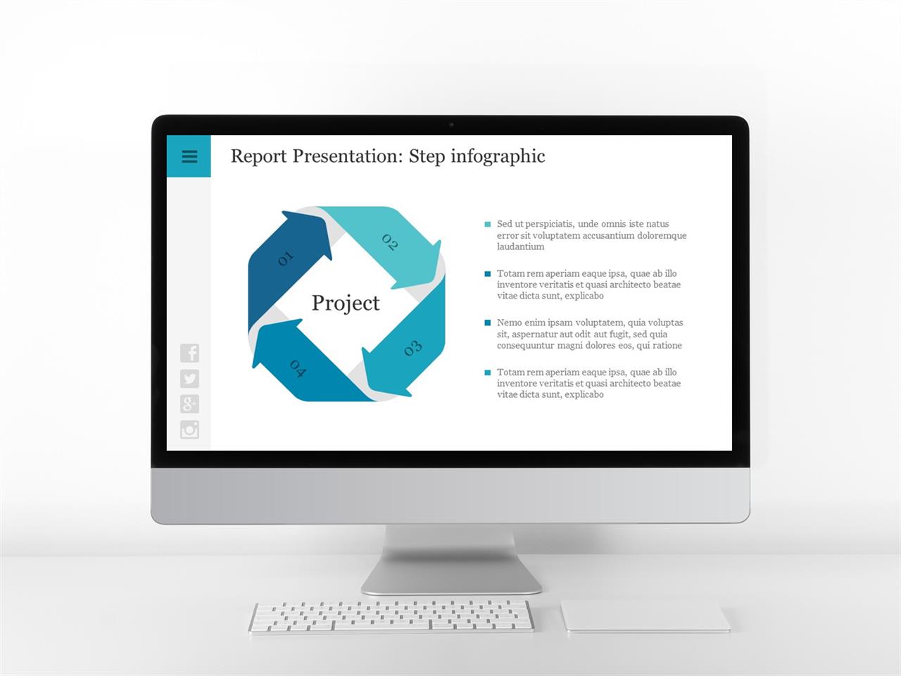 ppt 템플릿 원 순환 깔끔한 ppt 템플릿 초록