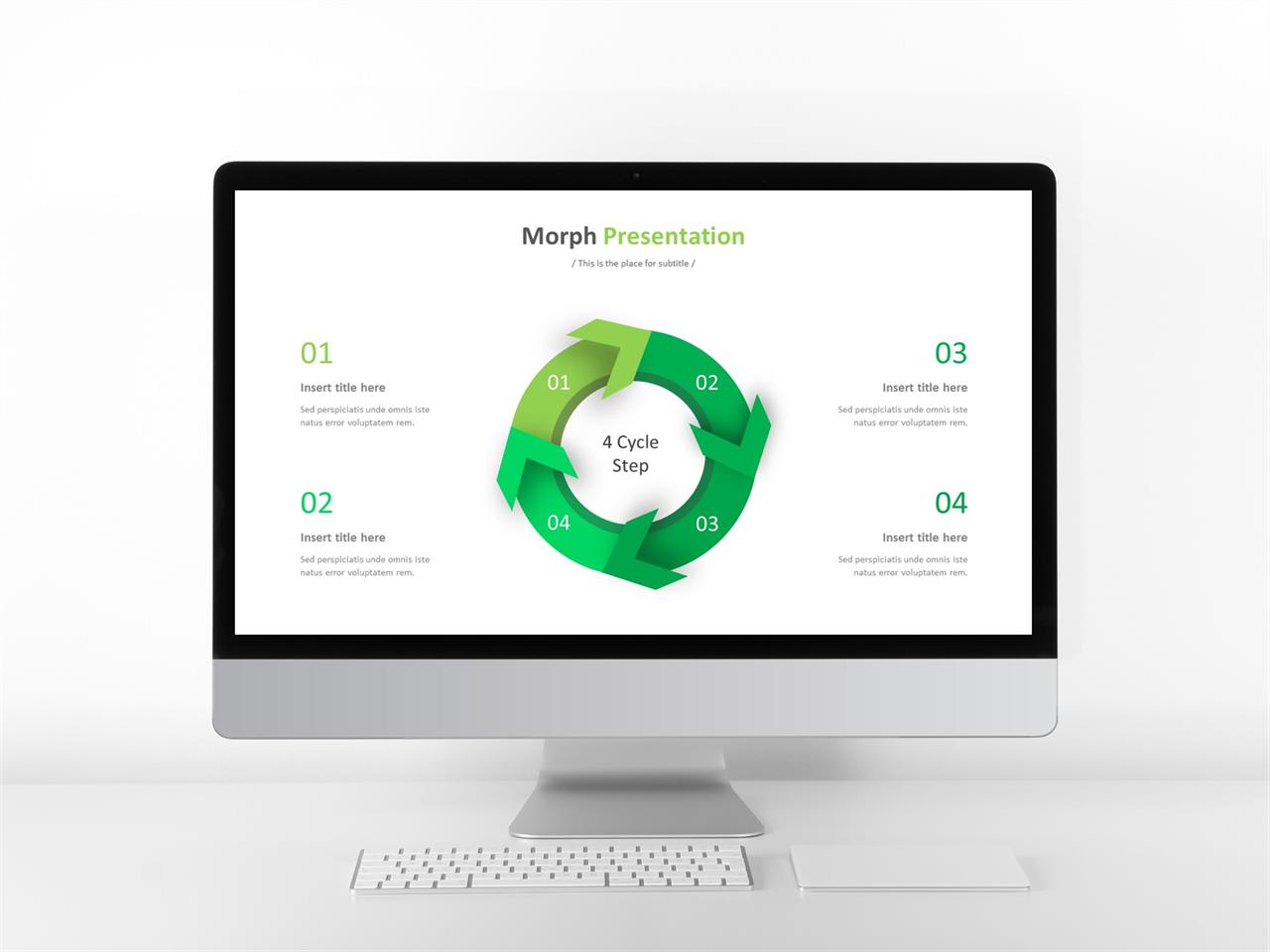 ppt 템플릿 원 순환 초록 ppt 템플릿
