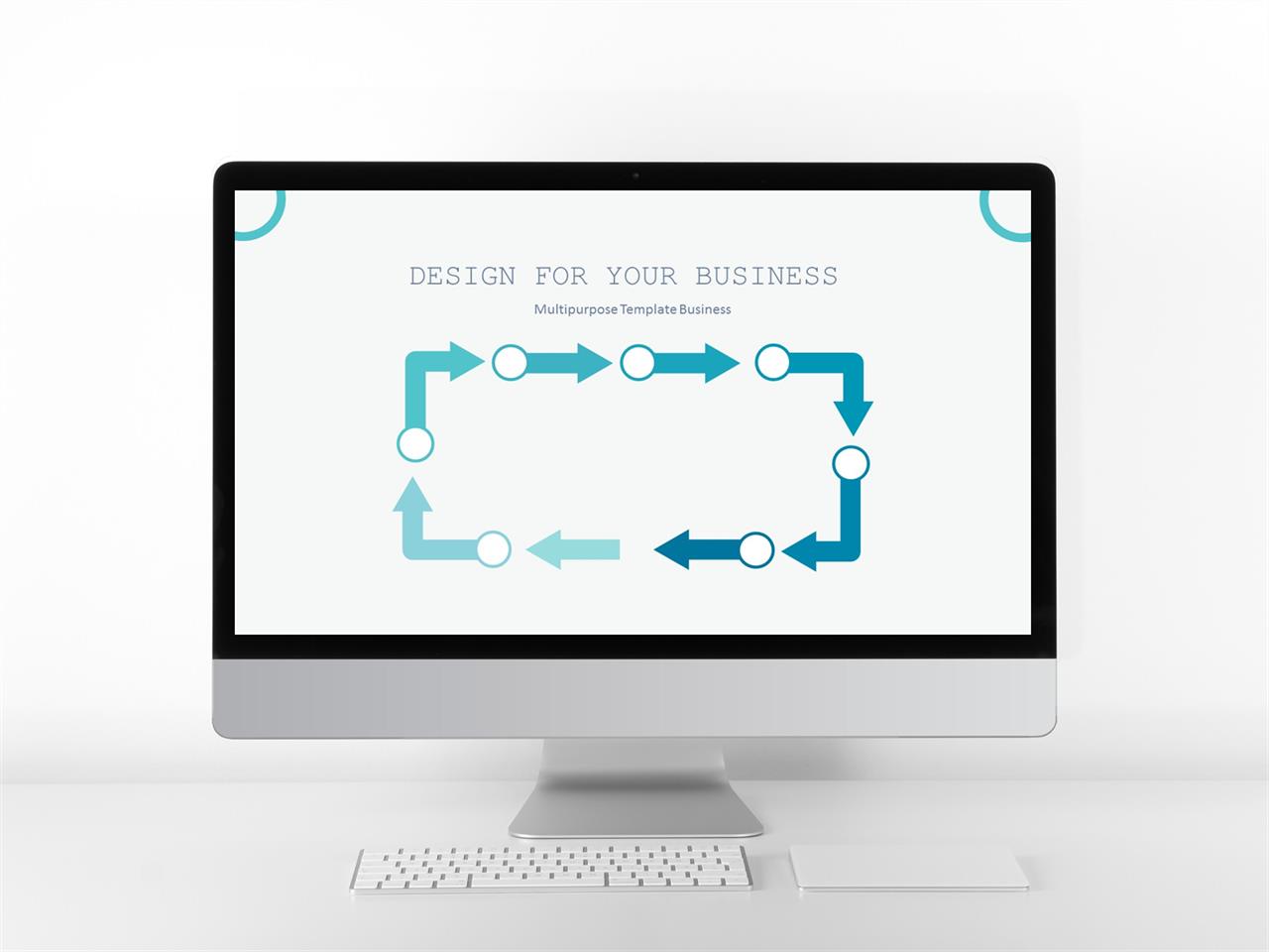 순환 순서 ppt 템플릿 파랑 ppt 배경