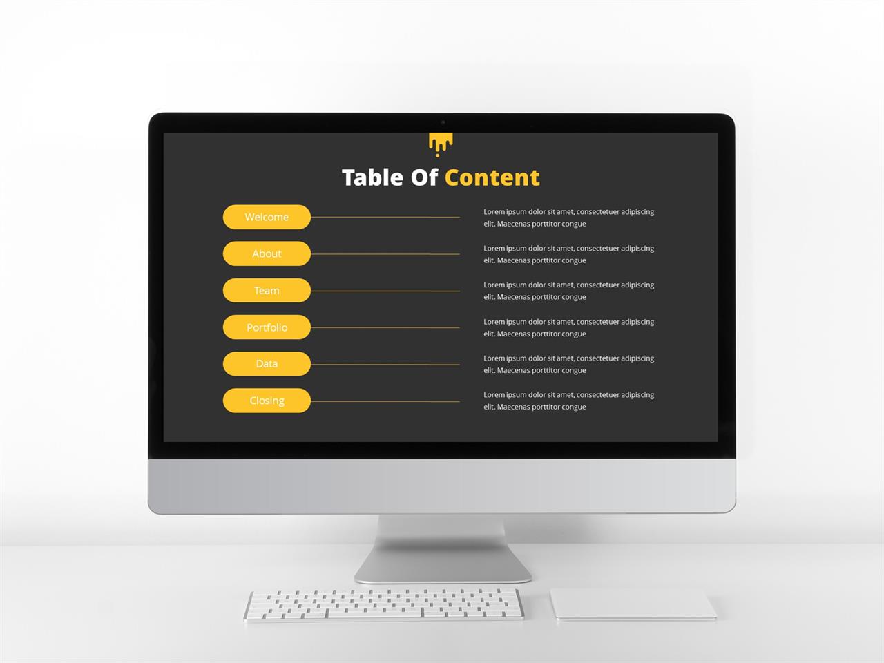 체크 포인트 ppt 양식 주황색 ppt 템플릿
