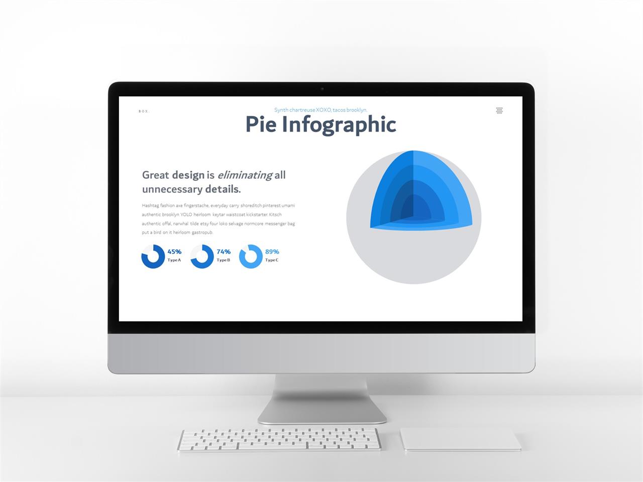 양파도형 ppt 템플릿 흰색 파랑 ppt 템플릿