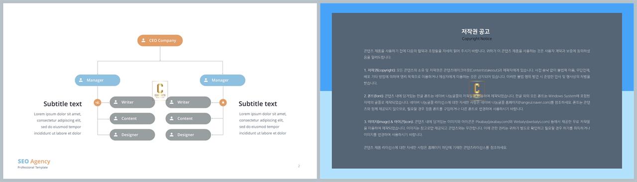 회사 조직도 ppt 양식 ppt 발표 템플릿 심플