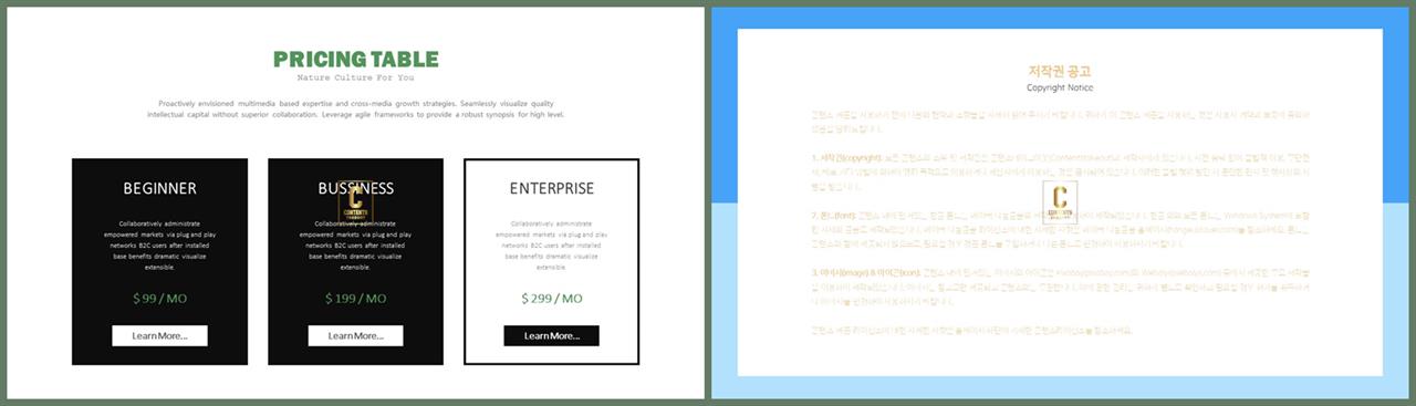 행렬형 템플릿 ppt 파워포인트 고급 템플릿