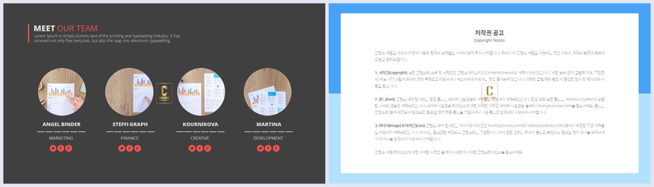 배치형 파워포인트 템플릿 포스터 발표 양식 ppt