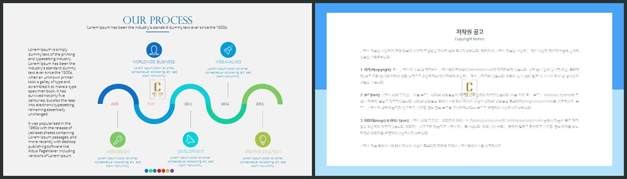 절차형  ppt 양식 고급 피피티 템플릿