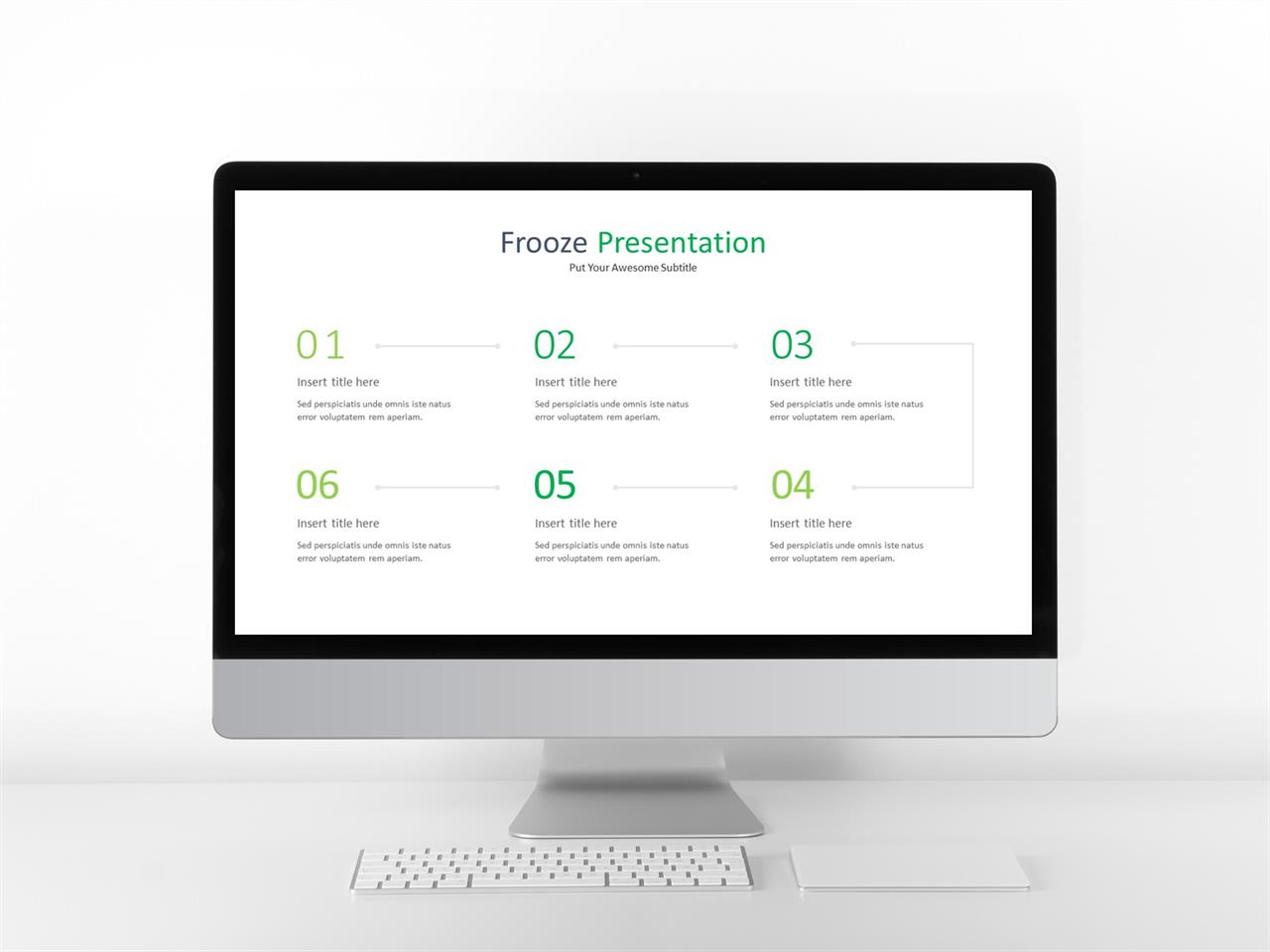 절차형  ppt 양식 그린 ppt 템플릿
