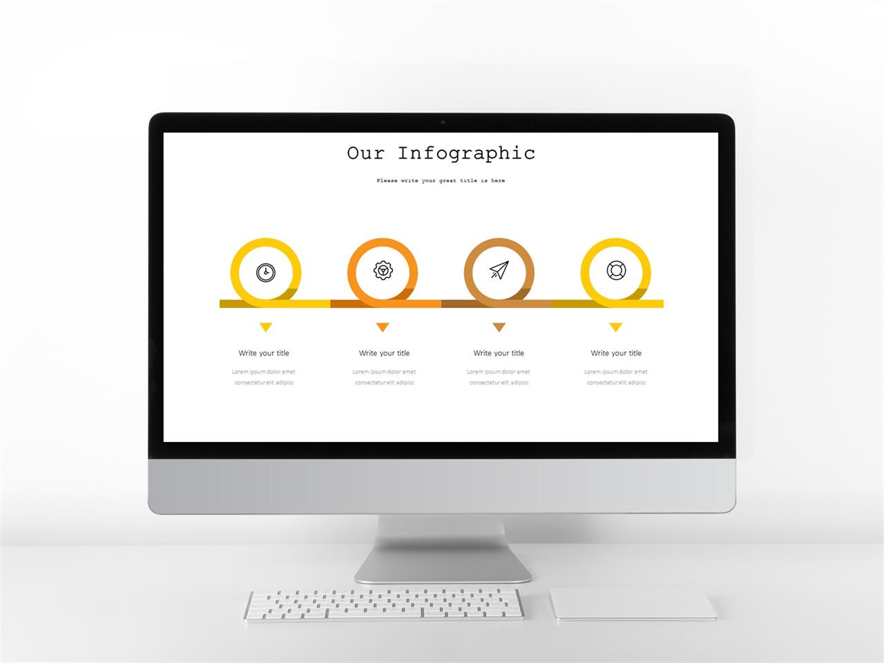 ppt 프로세스 템플릿 주황색 ppt 템플릿