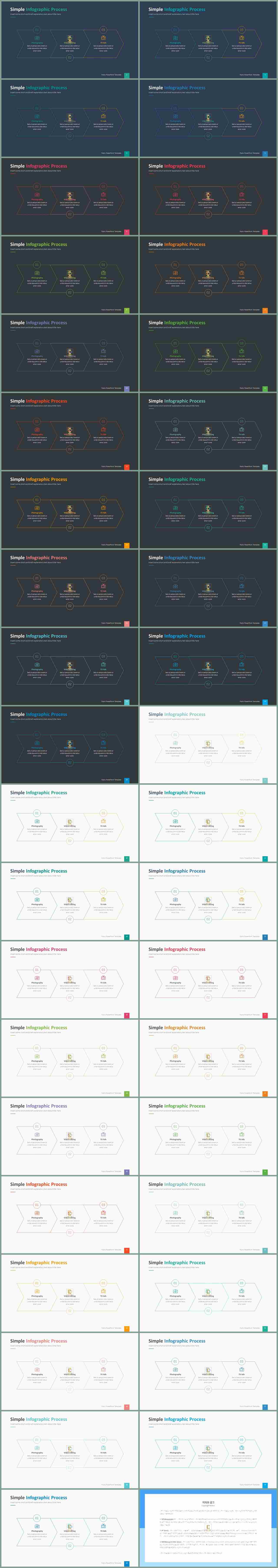 절차형  ppt 양식 ppt 세련된 템플릿