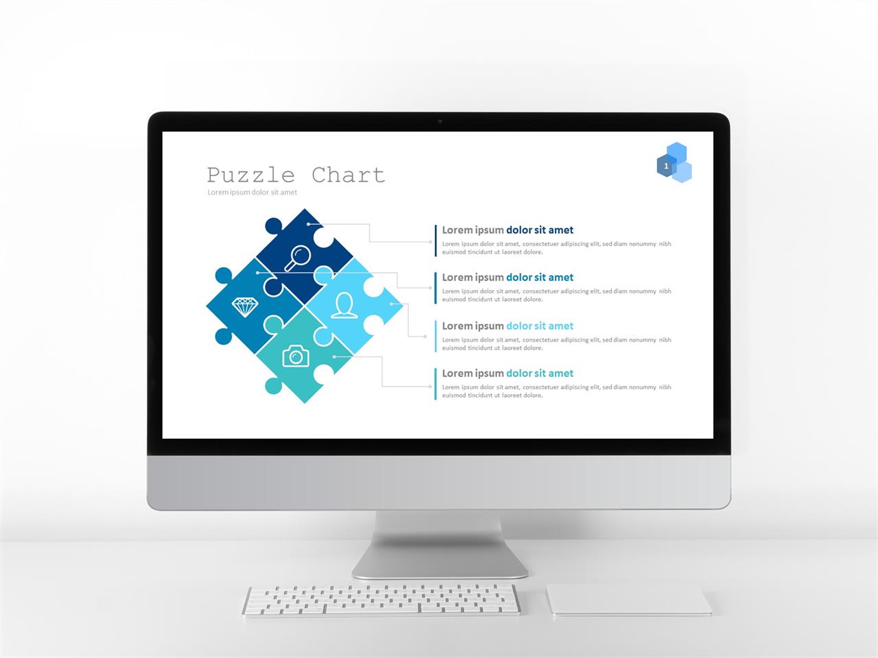 ppt 템플릿 퍼즐 차분한 ppt 남색 템플릿