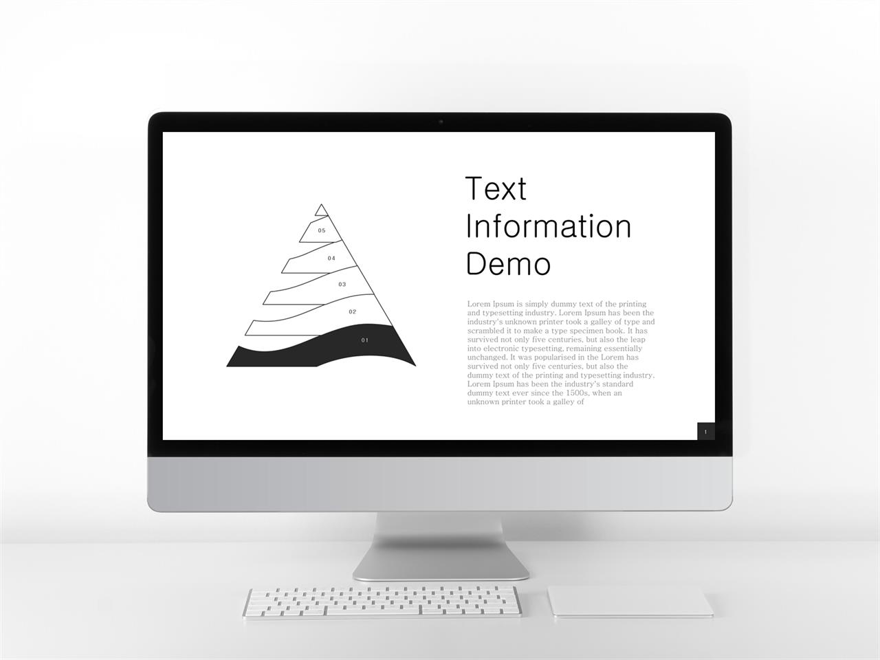 삼각 명패 양식 ppt 블랙 앤 화이트 ppt 템플릿