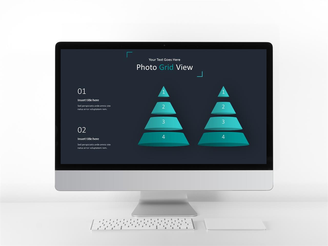 ppt 템플릿 피라미드 파워포인트 배경 녹색