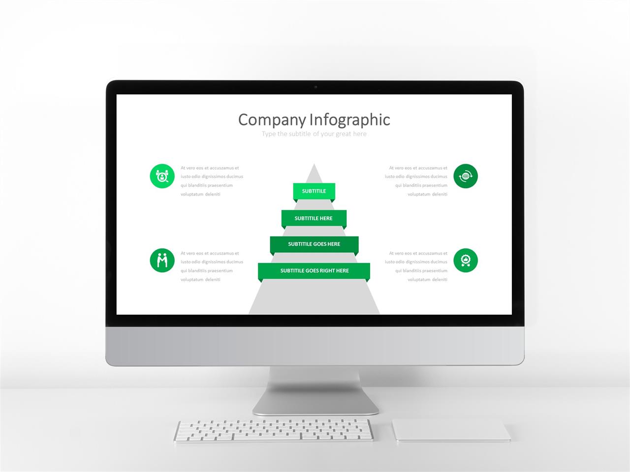 ppt 템플릿 피라미드 초록색 ppt 템플릿
