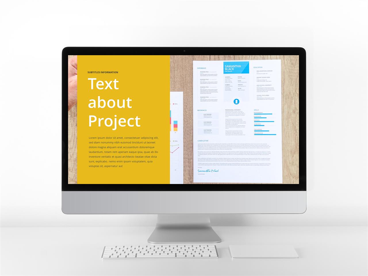 샘플 설명 ppt ppt 주황색 템플릿