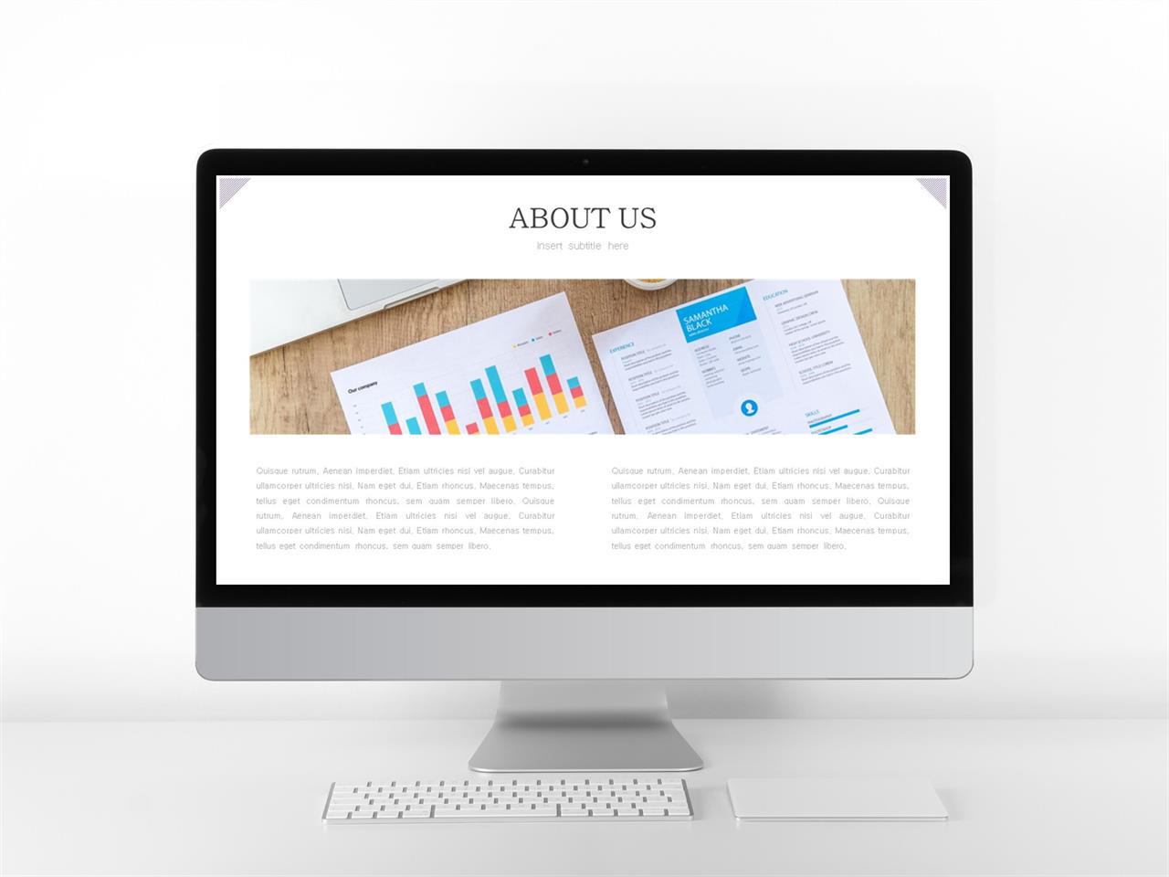 ppt 템플릿 사진 설명 회색한지 ppt 템플릿
