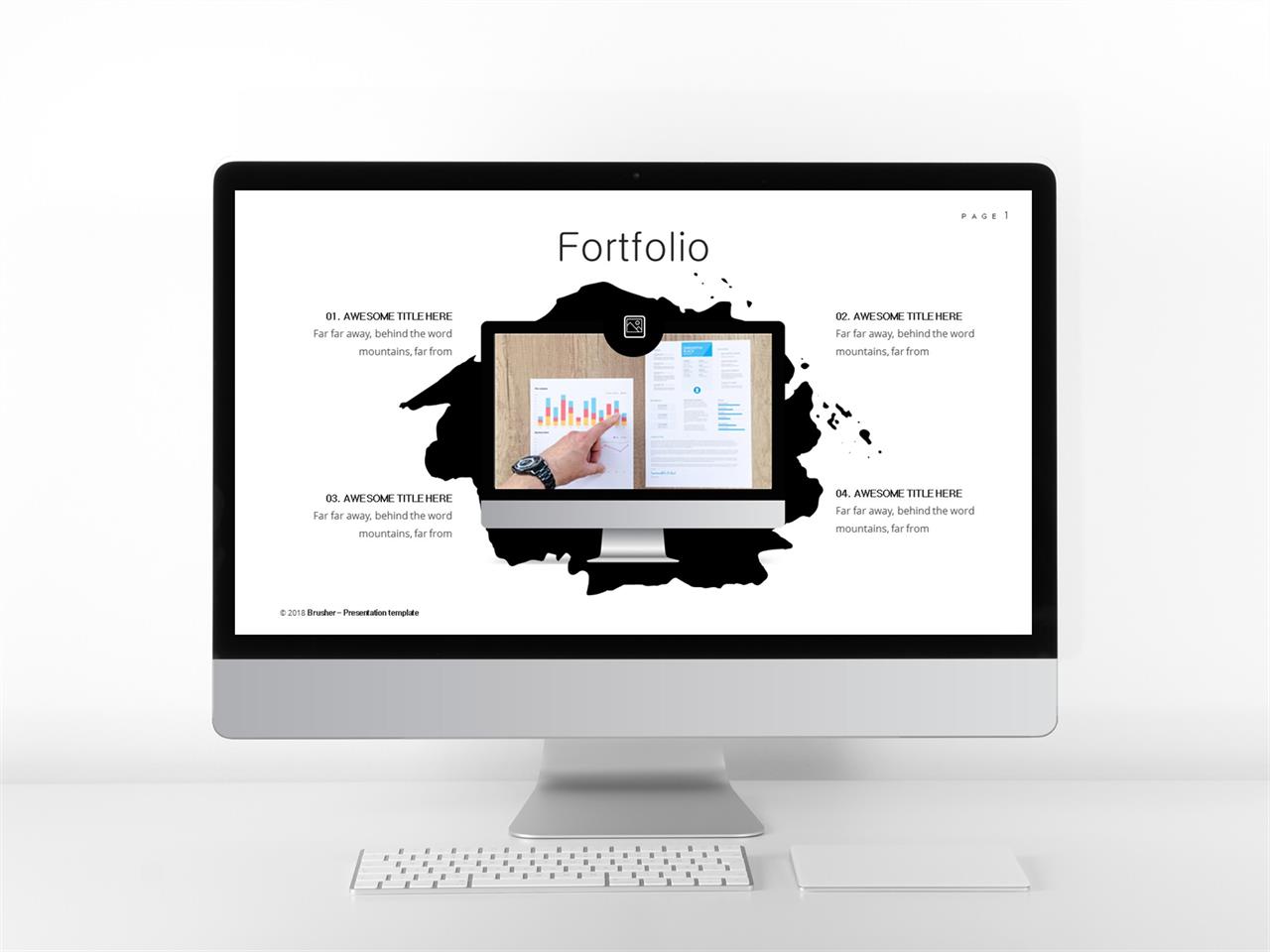 컴퓨터 ppt 테마 파워포인트 회색 격자 배경