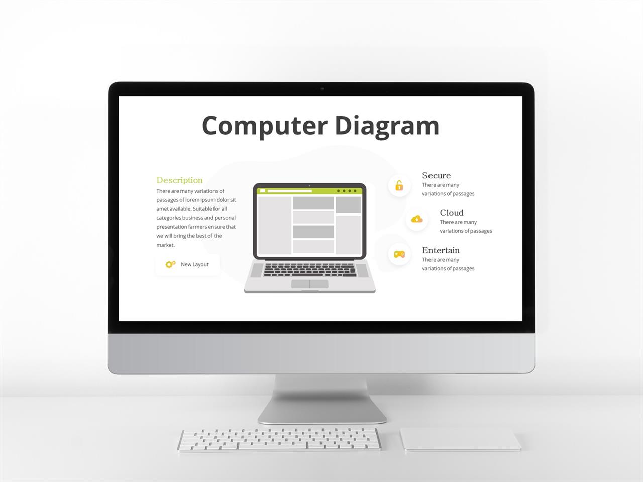 컴퓨터 ppt 템플릿 초록깔끔한 ppt 템플릿
