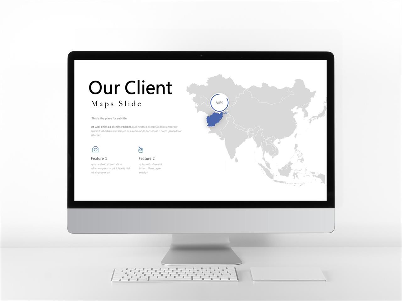 블루 ppt 템플릿 ppt 템플릿 아시아 지도 ppt
