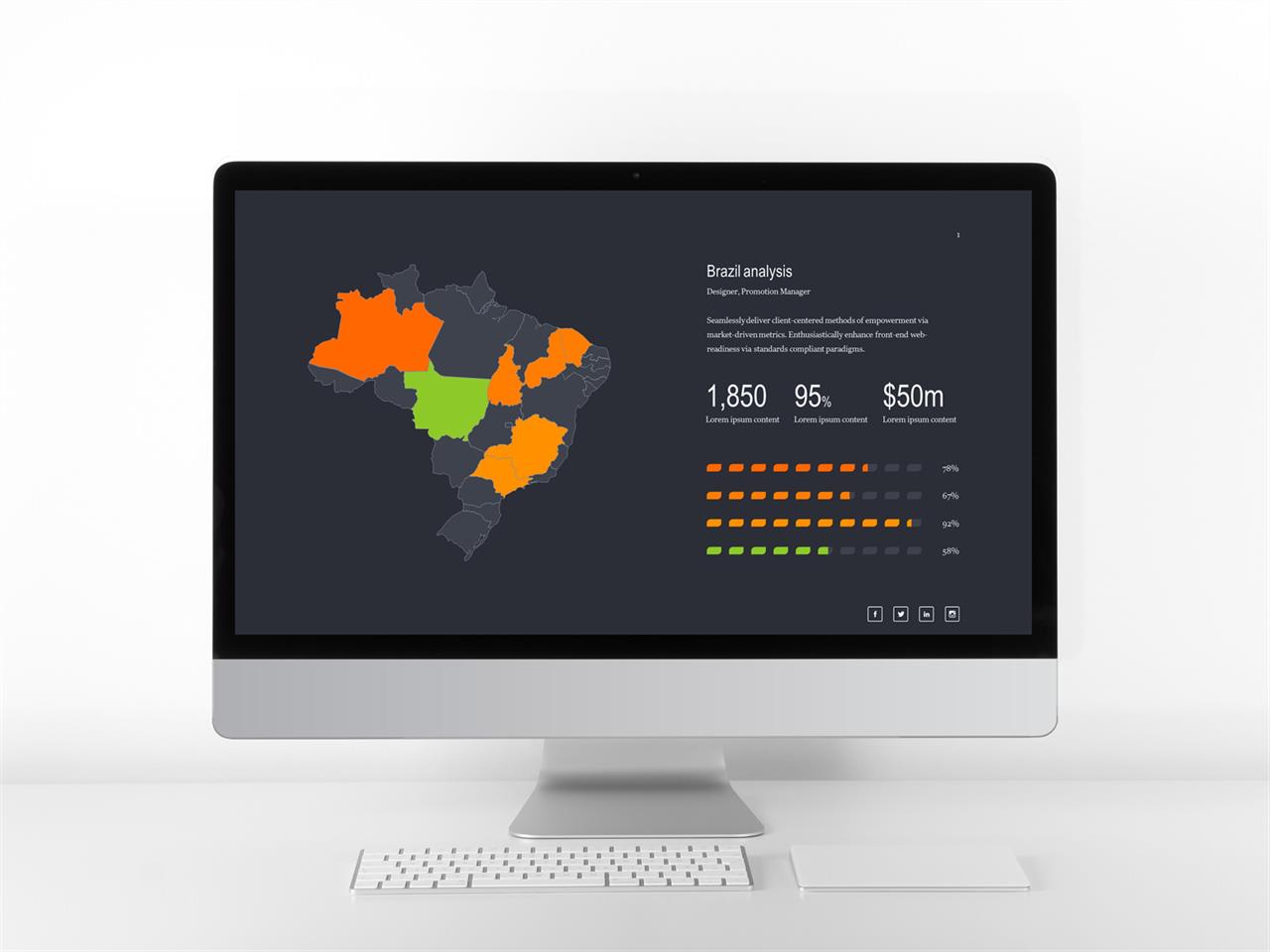 한국 지도 ppt 템플릿 파워포인트 연보라 배경