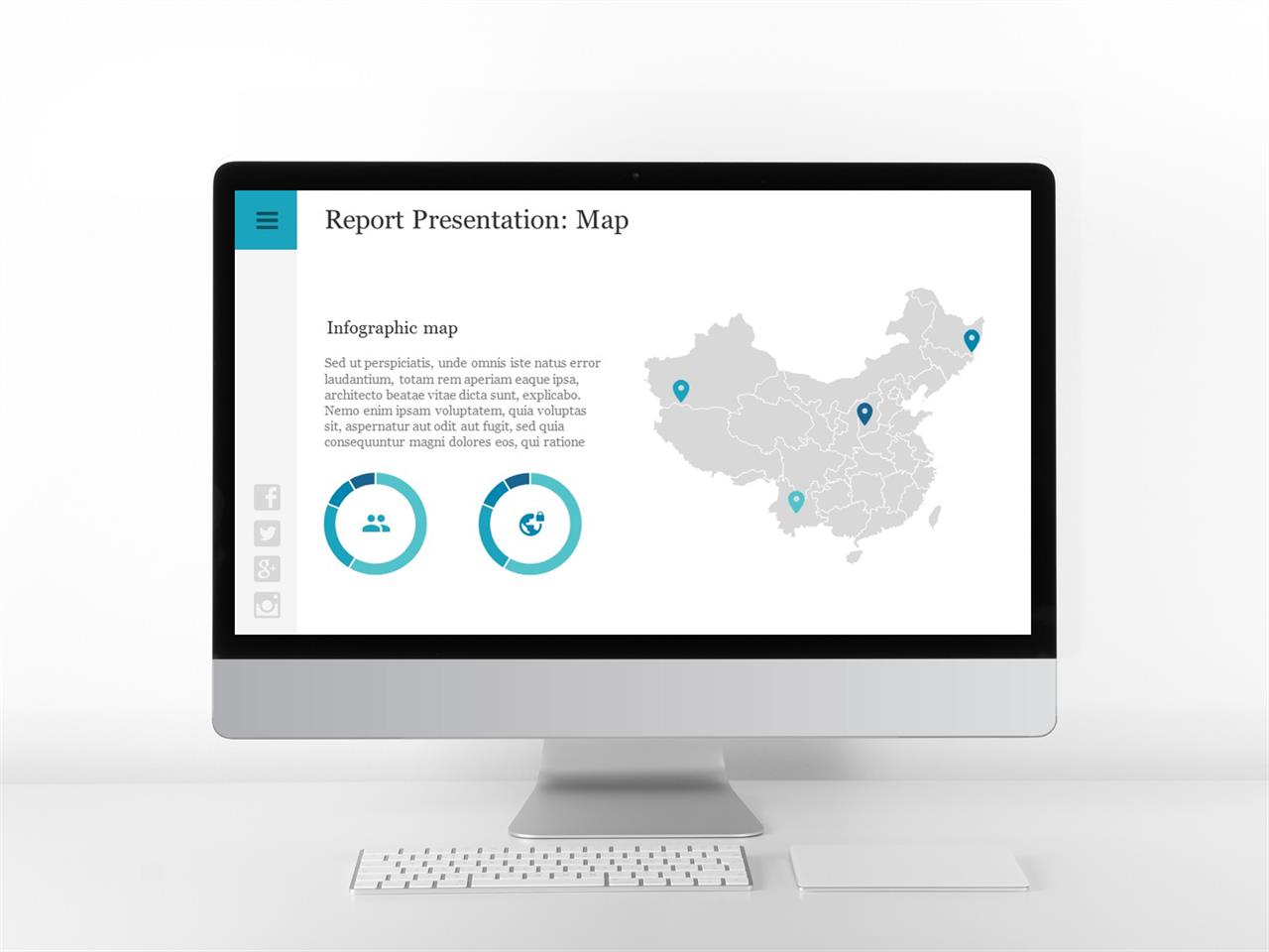 예쁜 ppt 템플릿 지도 피피티 템플릿 녹색