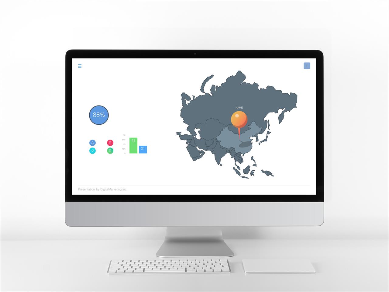 지도 ppt 템플릿 ppt 배경 회색