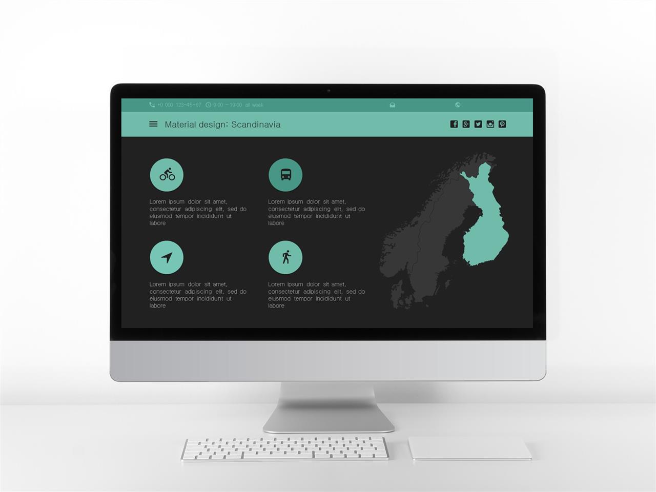 세계 지도 피피티 템플릿 파워포인트 배경 녹색