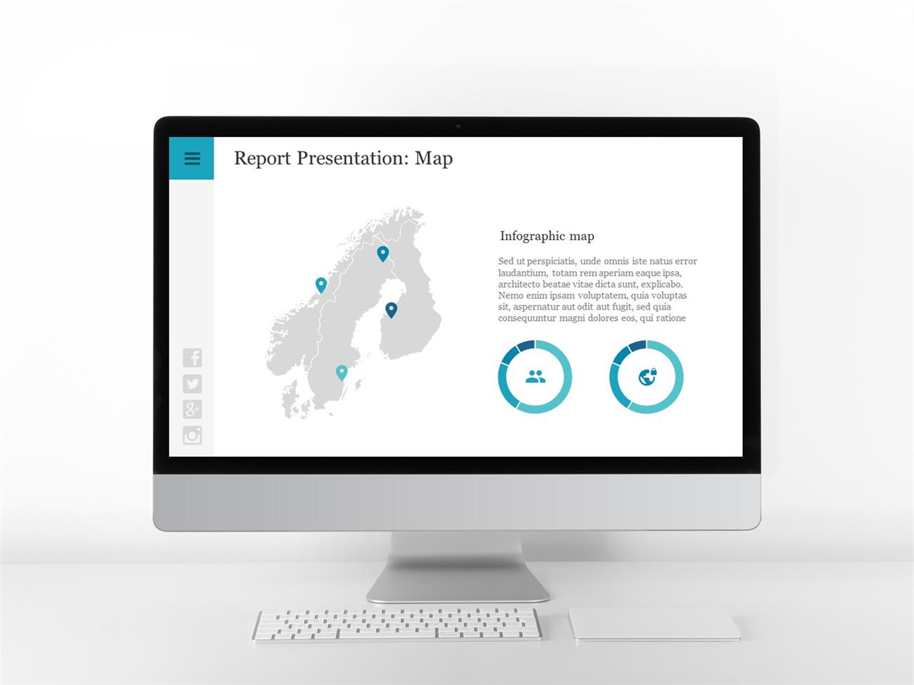 지도 ppt 템플릿 깔끔한 ppt 템플릿 녹색