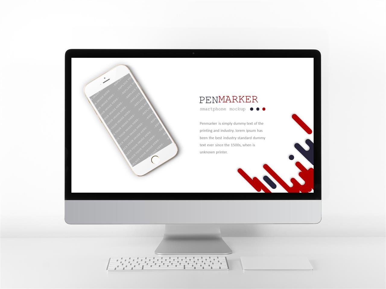 최신 스마트폰 ppt 템플릿 빨간색 ppt 템플릿 index