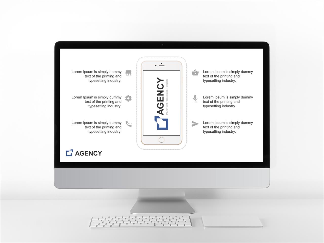 스마트 폰 ppt 템플릿 ppt 템플릿 하늘색