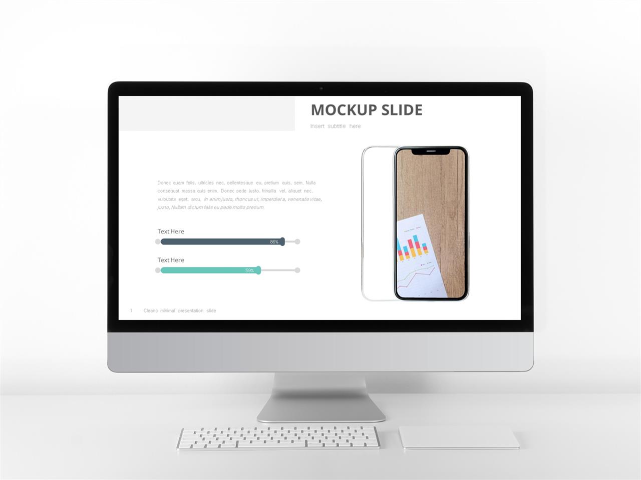 스마트 폰 ppt 템플릿 파워포인트 회색 배경
