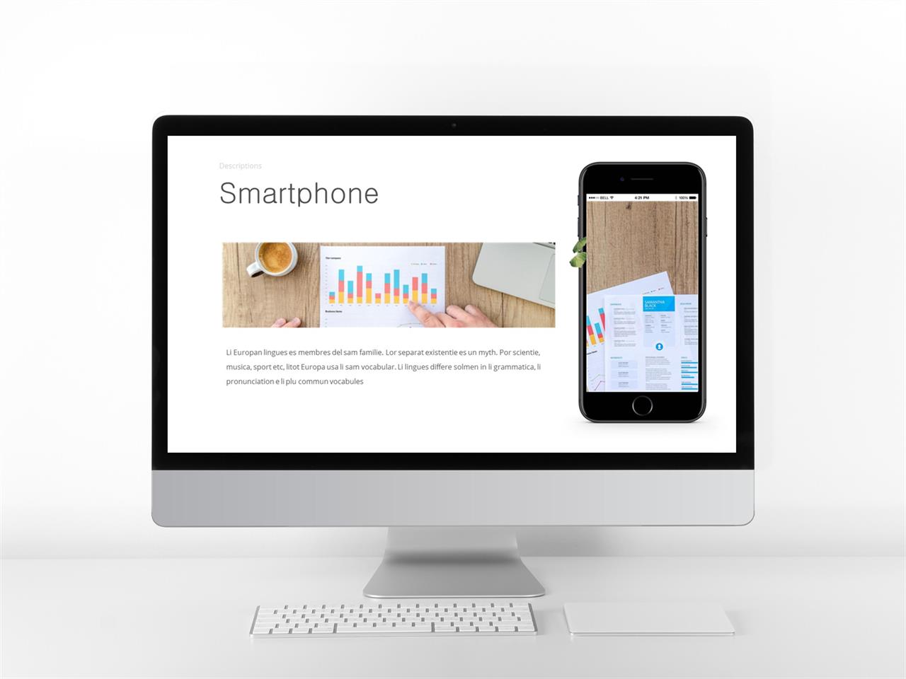 ppt 스마트폰 템플릿 회색톤 ppt 템플릿