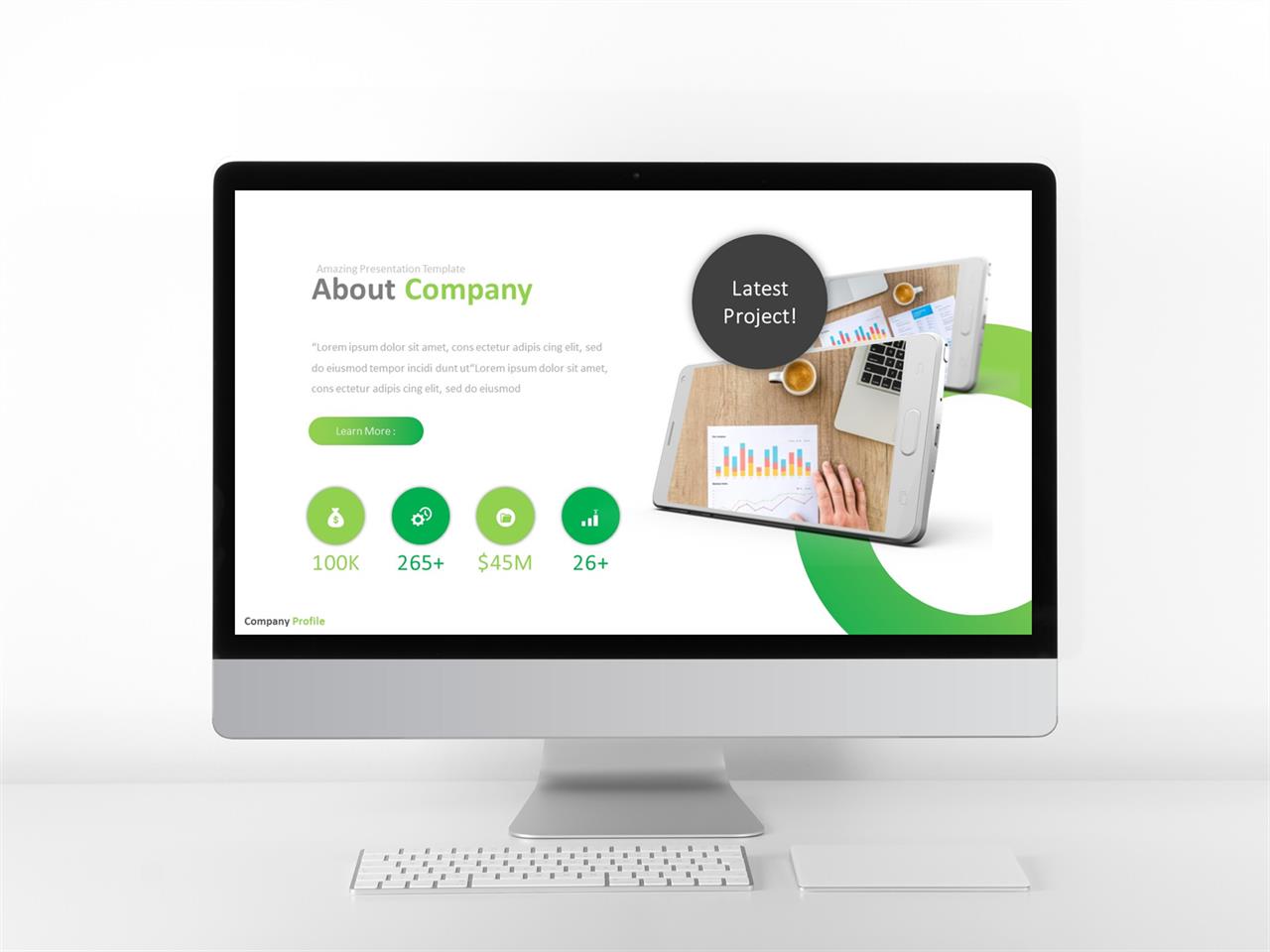 스마트 폰 ppt 템플릿 깔끔한 민트색 ppt 템플릿