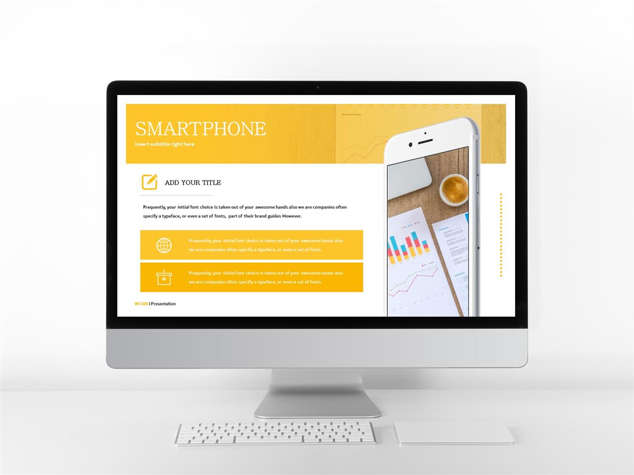ppt 스마트폰 템플릿 ppt 템플릿 주황