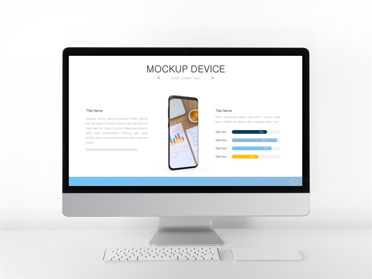 ppt 템플릿 스마트폰 파워포인트 템플릿 블루