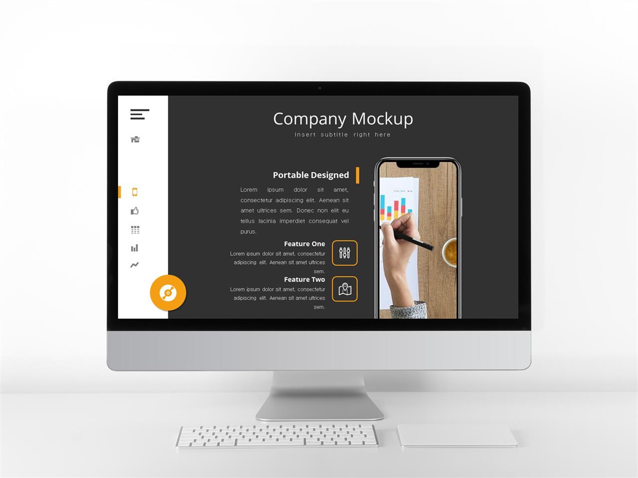 ppt 템플릿 스마트폰 브라운 ppt 템플릿