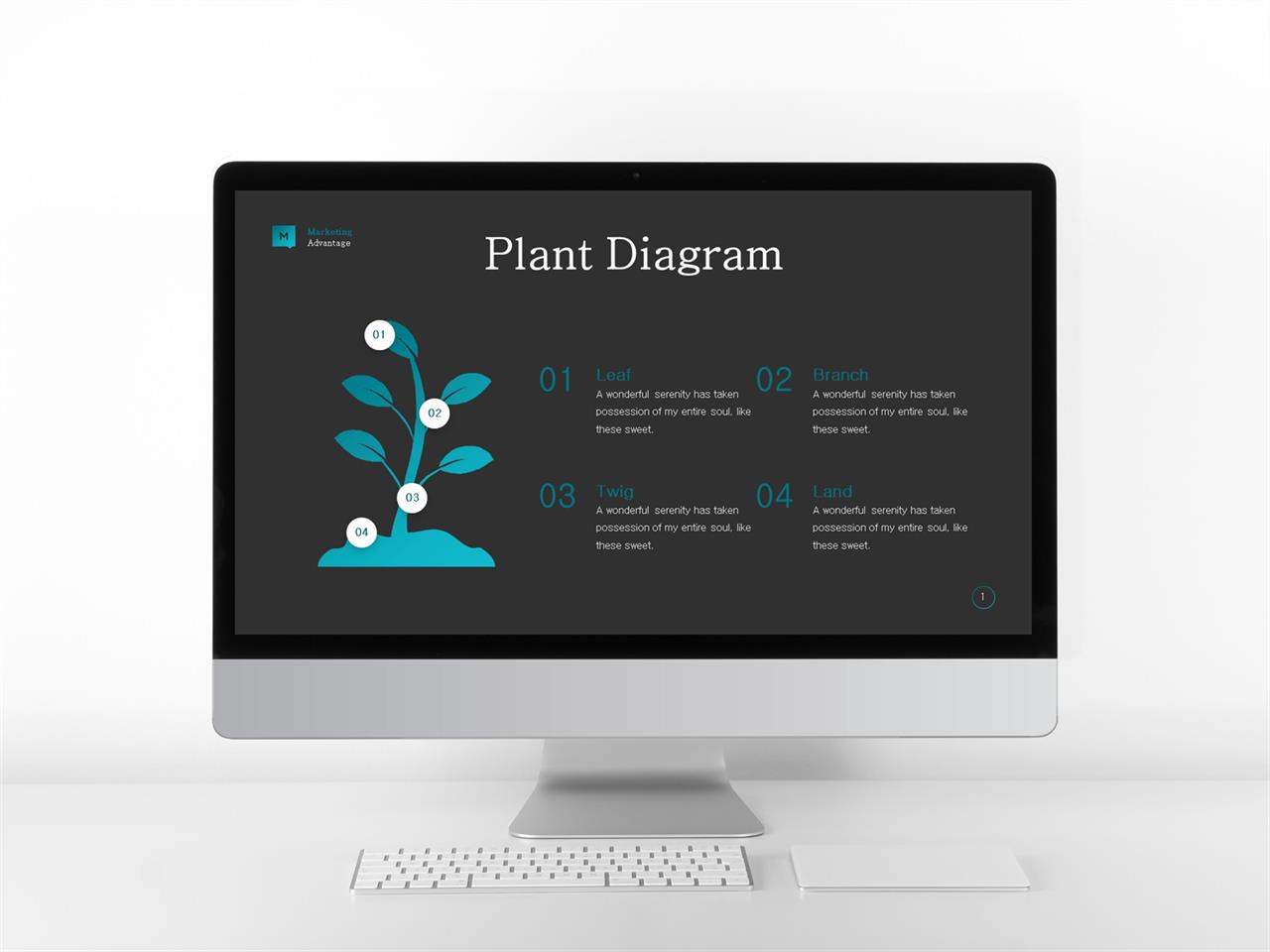 식물 ppt 테마 파랑 ppt 배경