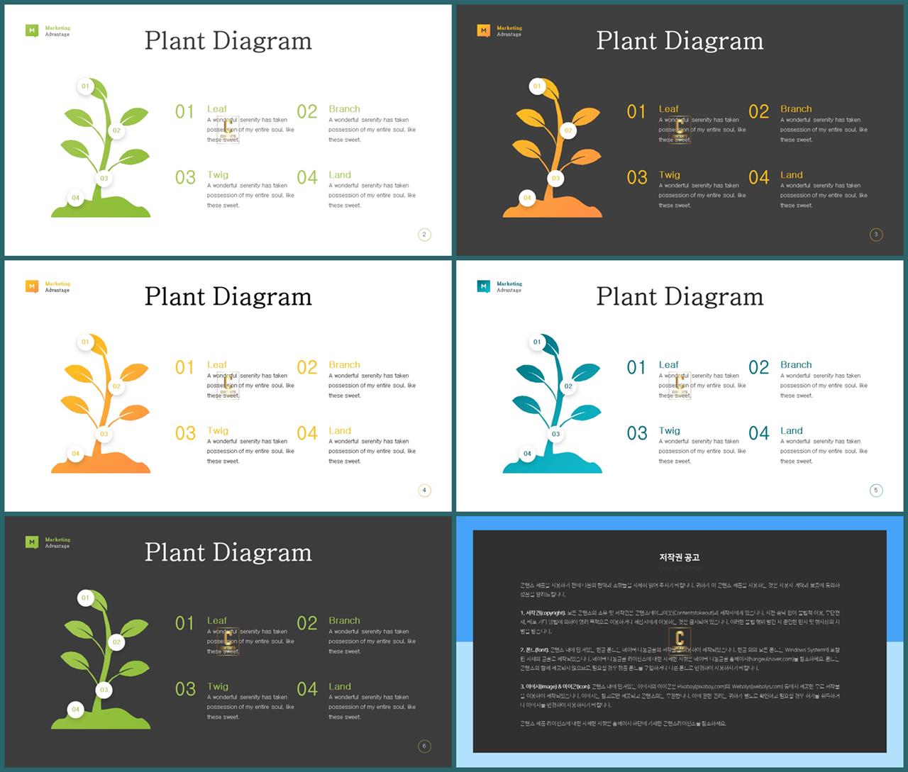 식물 ppt 테마 ppt office 테마