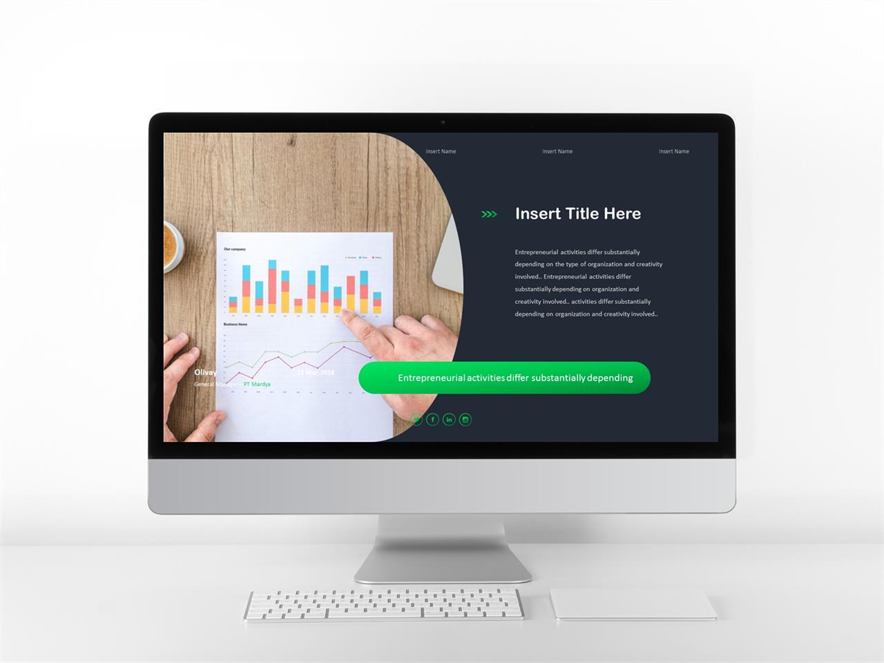 ppt 녹색 템플릿 유선 레이아웃 ppt 템플릿