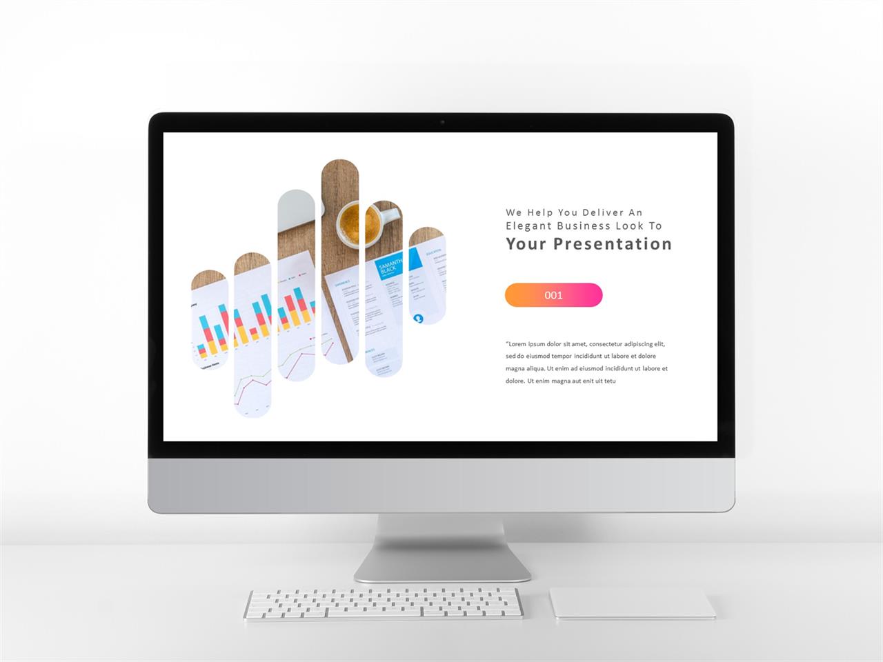 ppt 템플릿 그레이 유선 레이아웃 ppt 템플릿