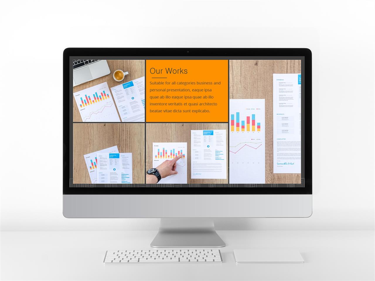 ppt 표지 샘플 ppt 오렌지색 테마