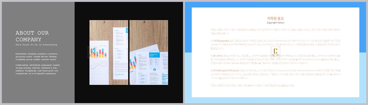 좌우분리형 ppt 레이아웃 배경 발표용 ppt 양식