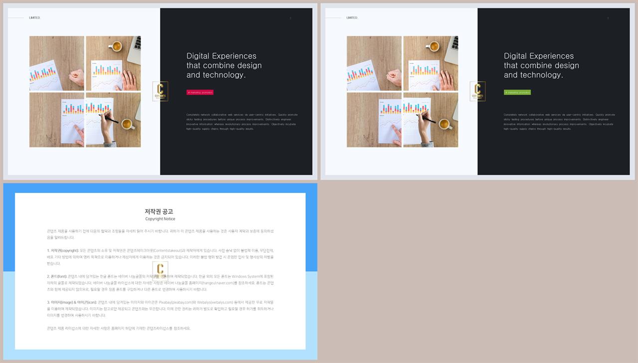 좌우분리형 ppt 레이아웃 배경 발표 템플릿 ppt